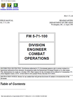 FM 5-71-100 19930422 DIVISION ENGINEER COMBAT OPERATIONS (1993版)